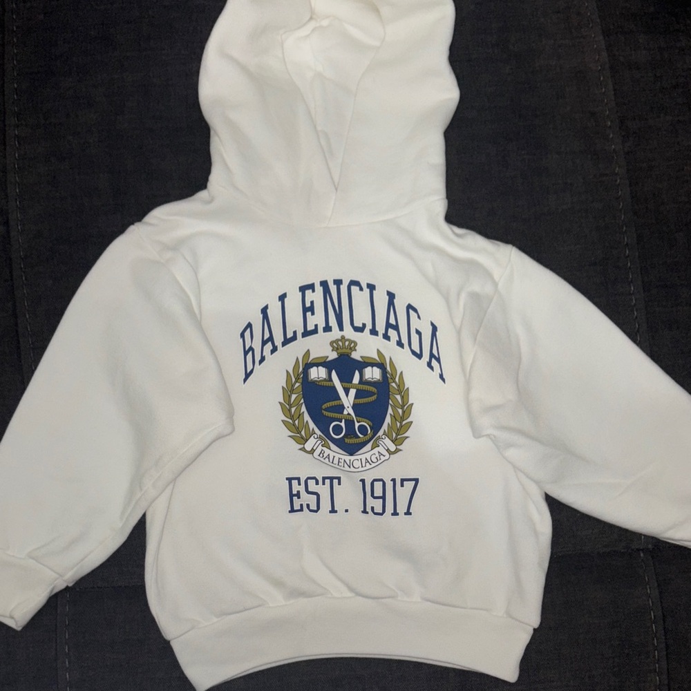 Balenciaga Kids White Hoodie - size 4